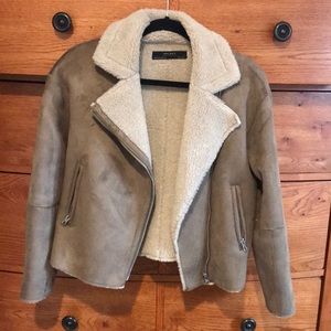 Zara suede biker jacket